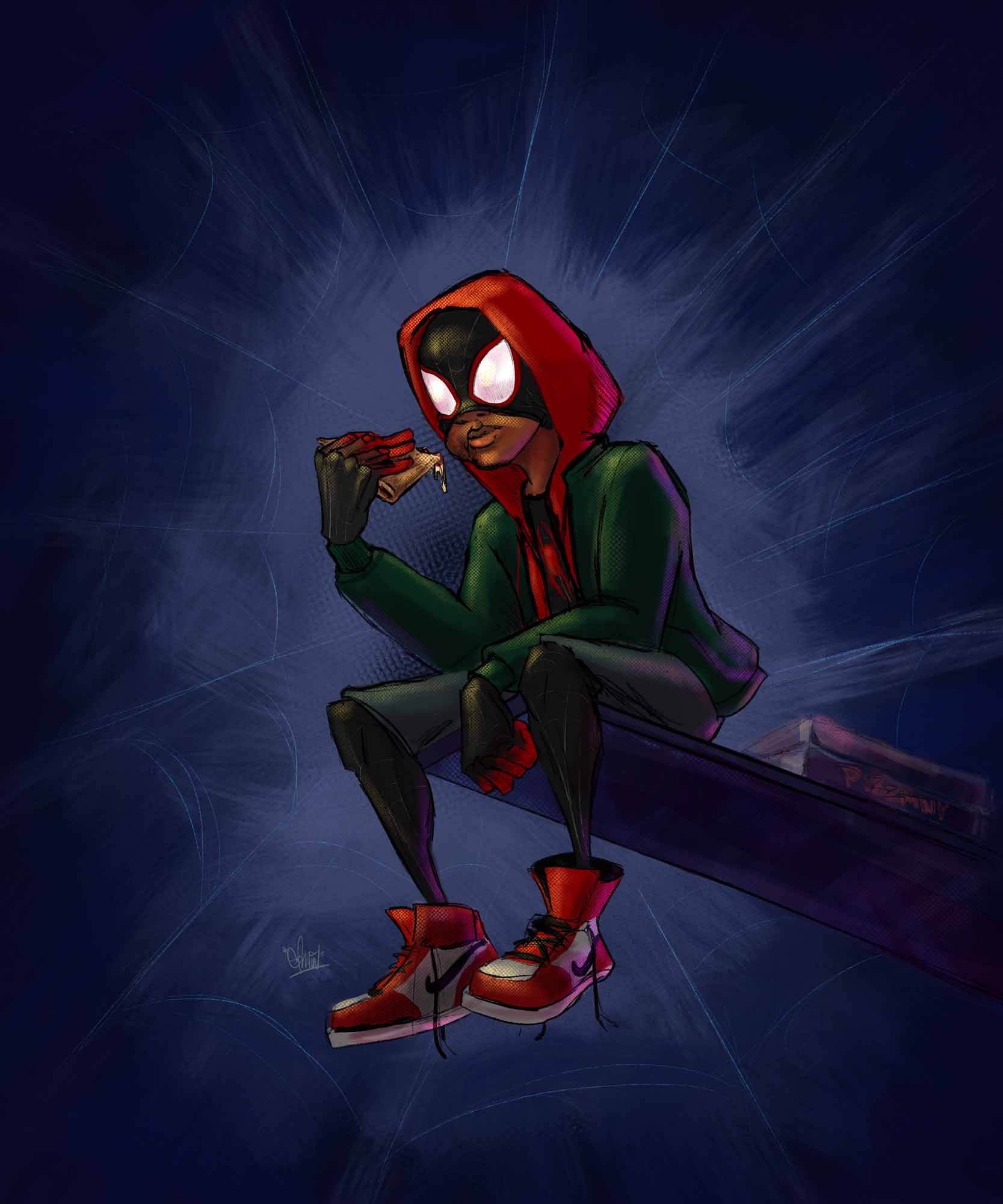 Miles Morales Pizza Break - Spider-Man