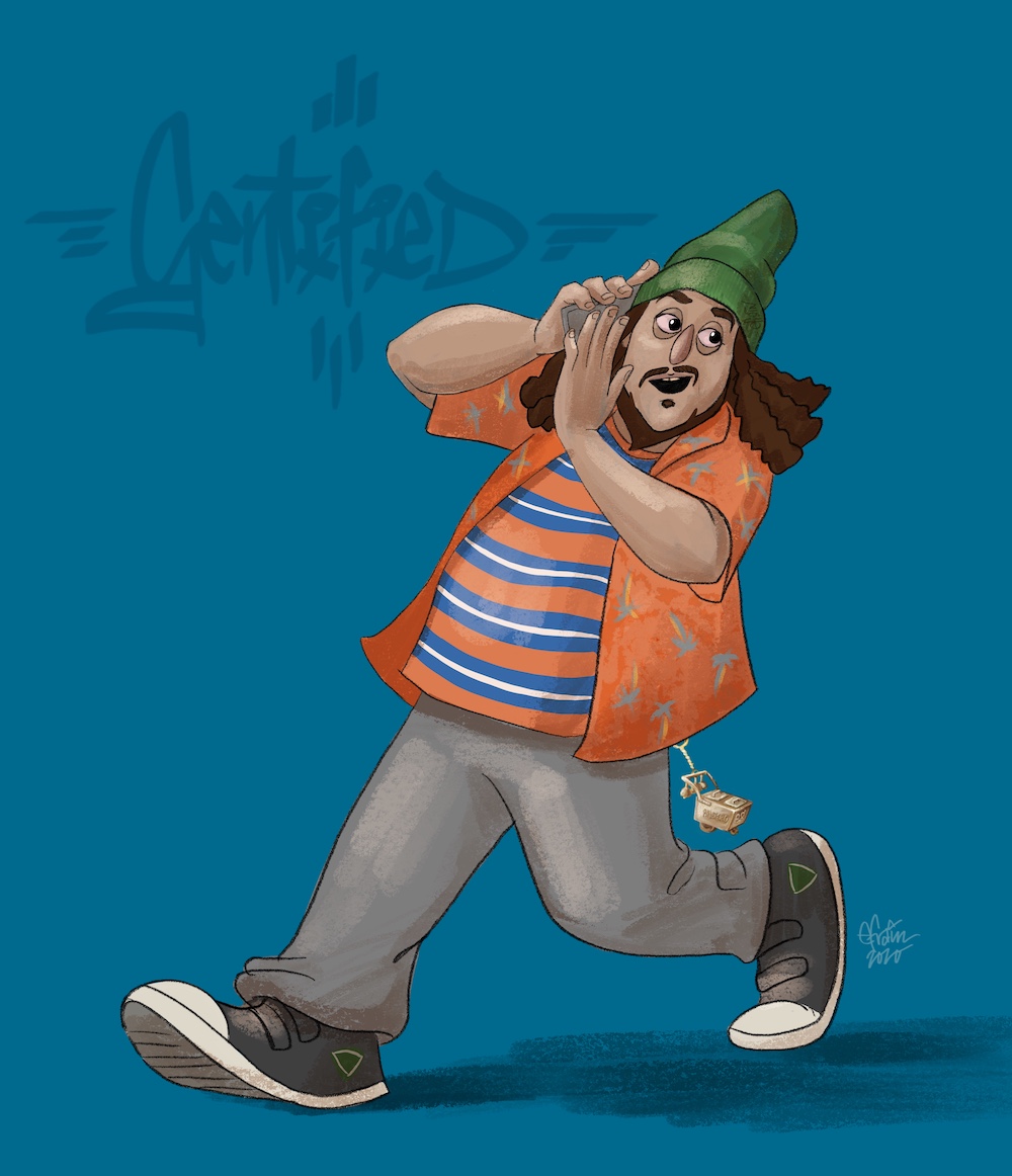 Illustration of Crazy Dave (Felipe Esparza) - Gentefied