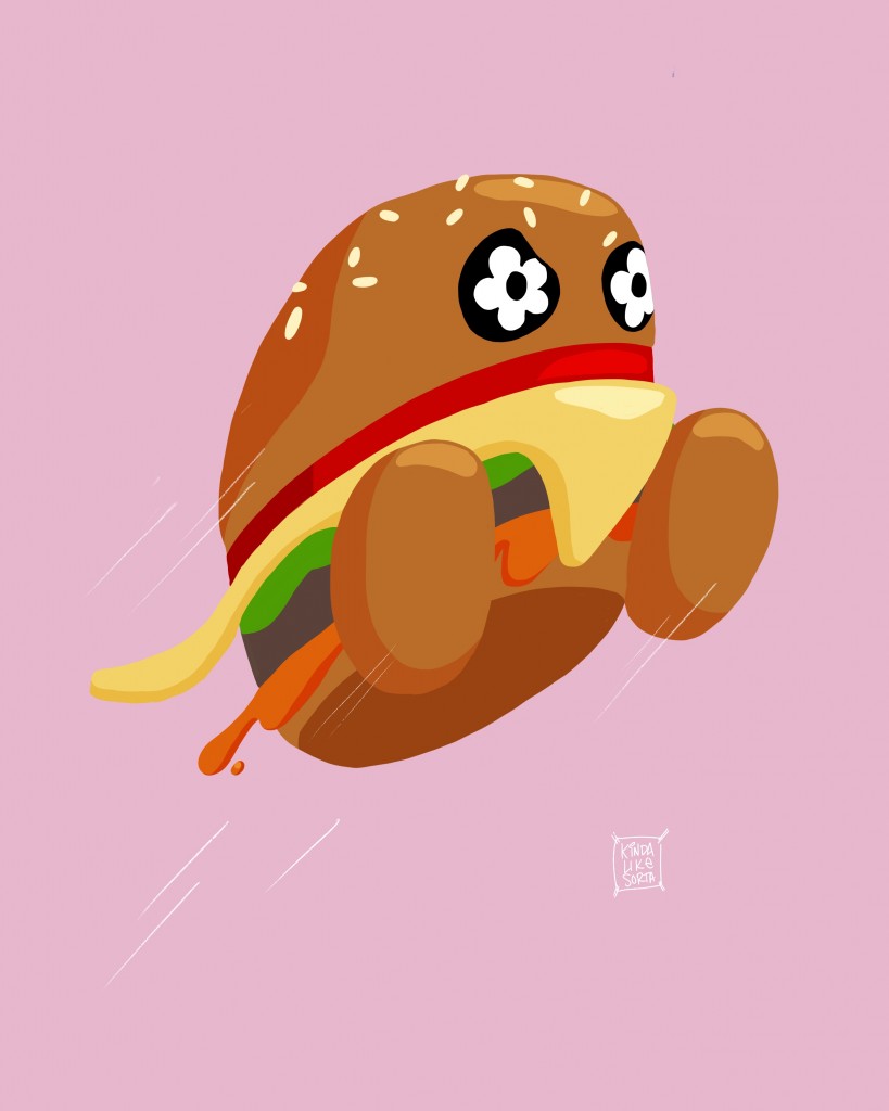 Vandy the Burger mascot illustration
